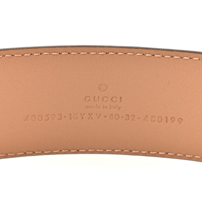 Gucci Azalea Calfskin Enamel Monochrome Double G 40mm Belt 80 32 Camelia 4 of 4