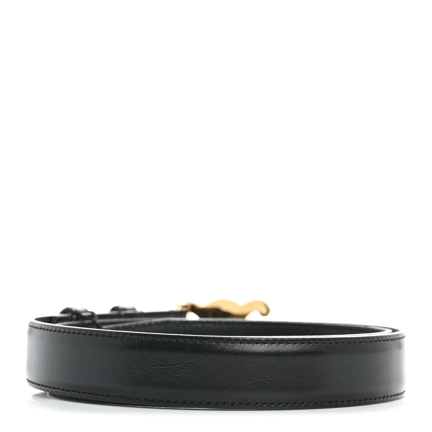Celine Box Calfskin Teen 13mm Triomphe Belt 75 30 Black 7 of 11
