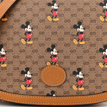 Gucci X DISNEY Mini Vintage GG Supreme Monogram Mickey Mouse Small Flap Messenger Bag Beige Vintage Sun Oil 8 of 10