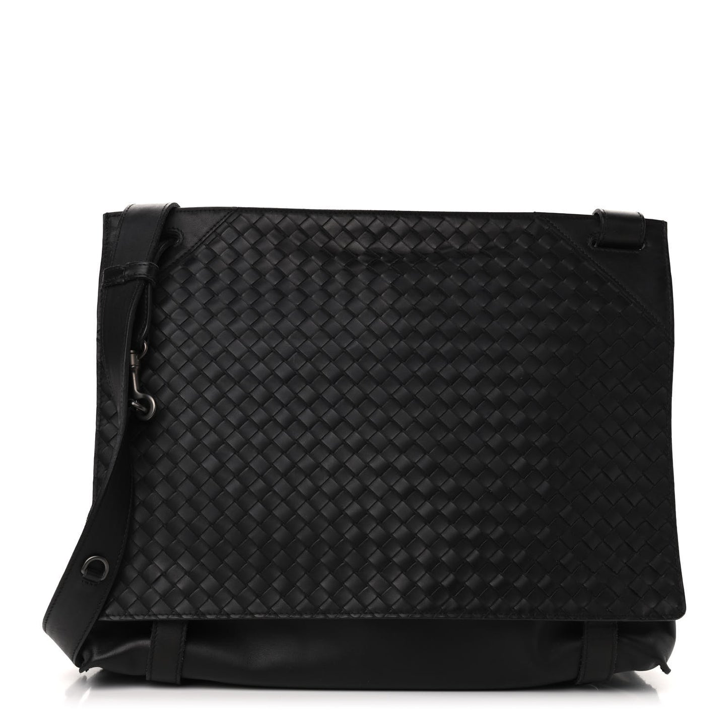 Nappa Intrecciato Messenger Bag Black