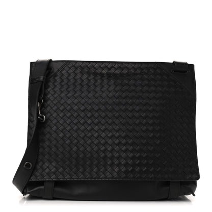 Bottega Veneta Nappa Intrecciato Messenger Bag Black 1 of 11