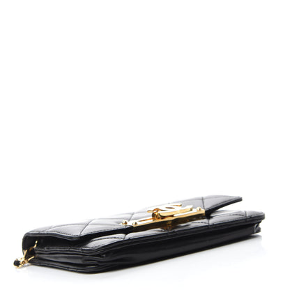Chanel Lambskin Quilted Golden Class Wallet on Chain WOC Black 4 of 11
