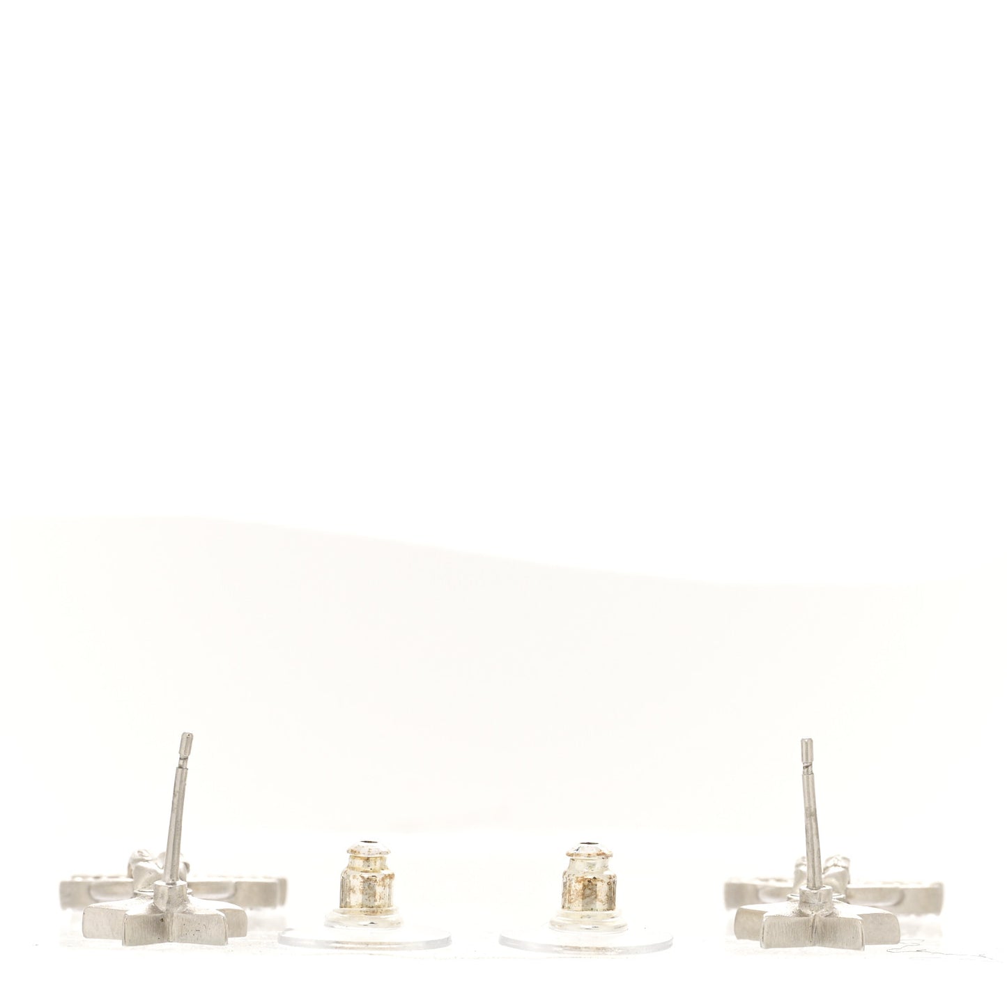 Crystal CC Star Drop Earrings Silver