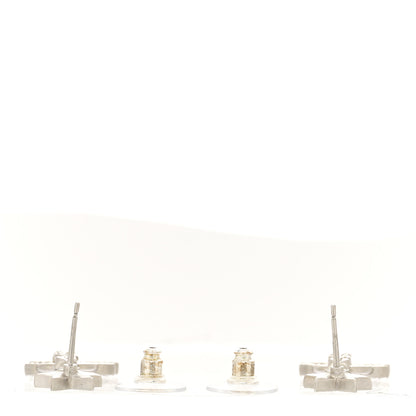 Chanel Crystal CC Star Drop Earrings Silver 3 of 4