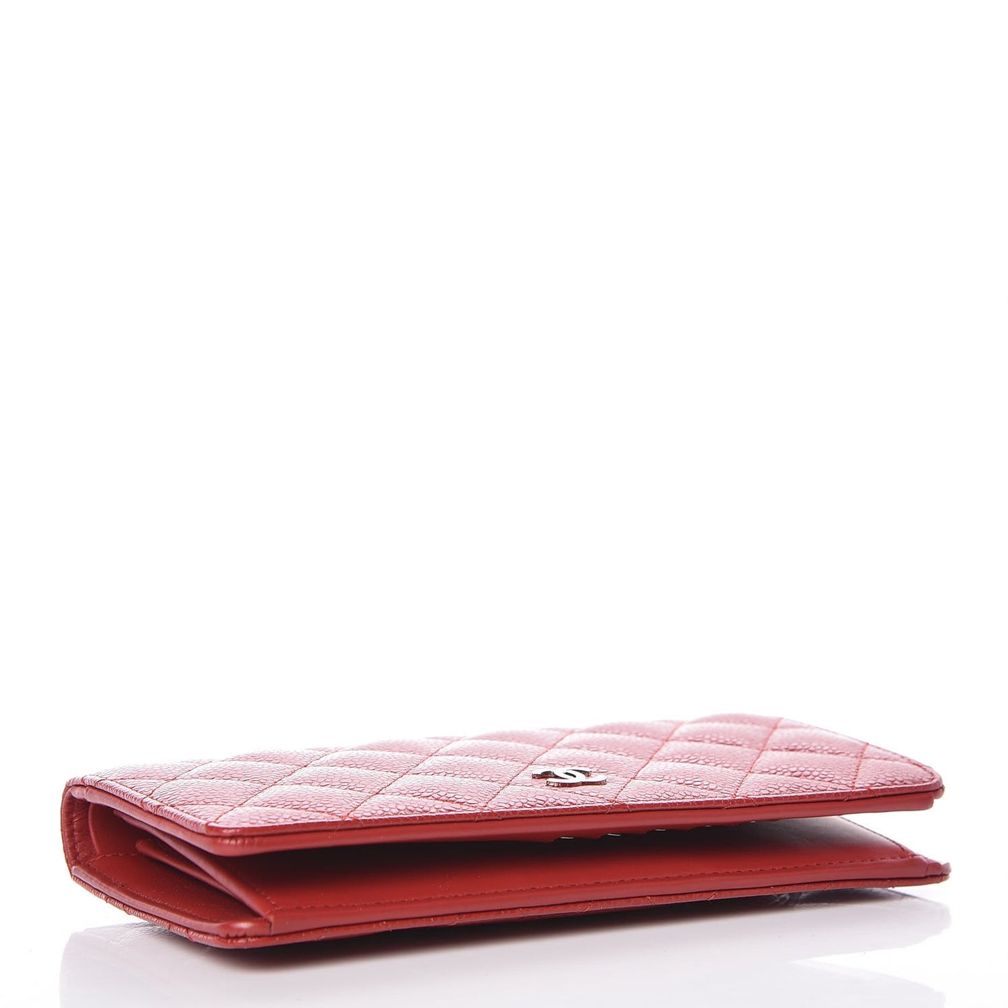 Caviar Quilted Yen Wallet Red
