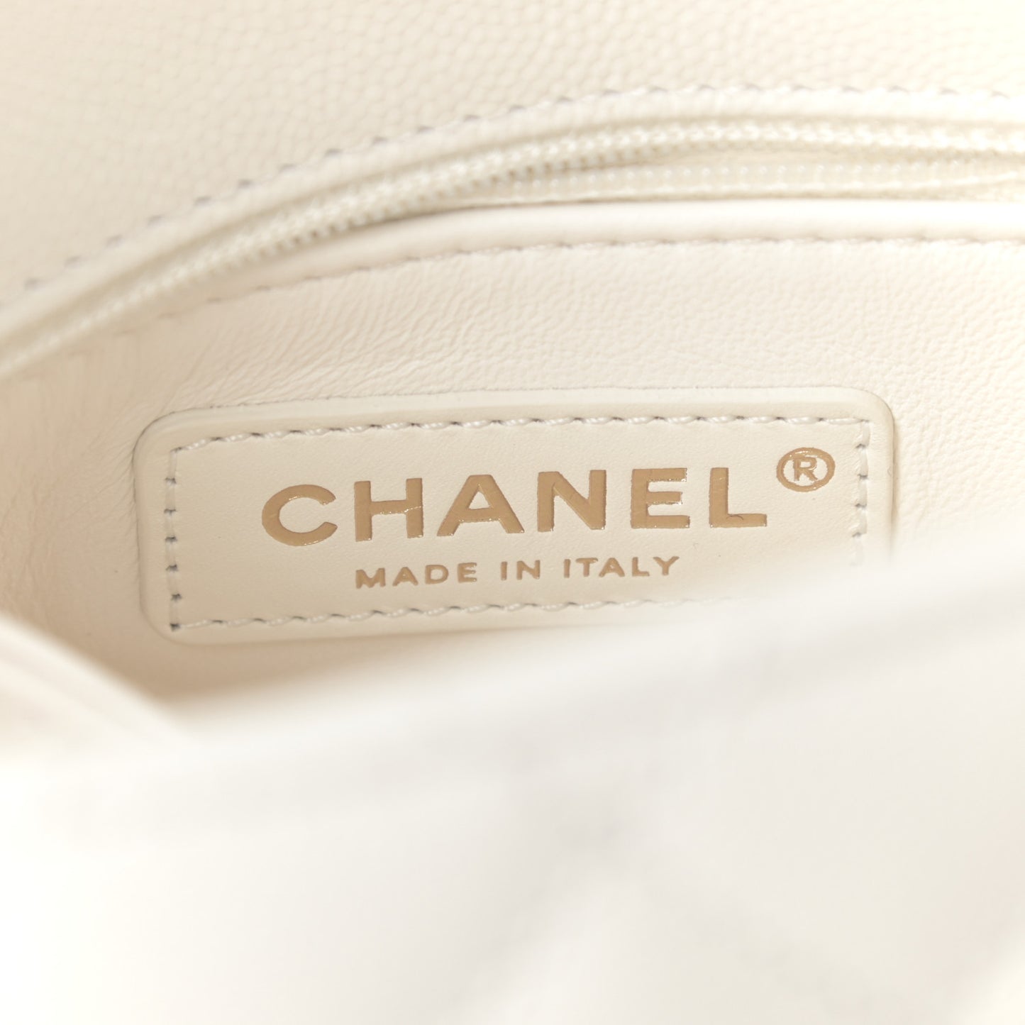 Caviar Quilted Extra Mini Coco Handle Flap White
