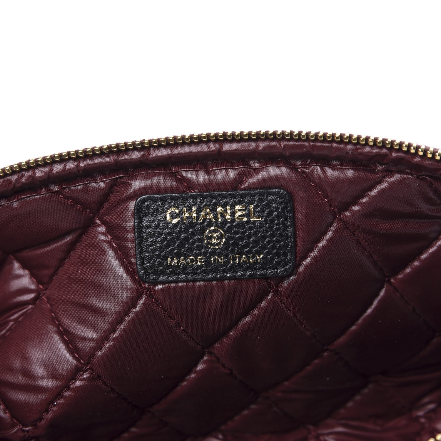 Chanel Caviar Quilted Long Cosmetic Case Black 6 of 9