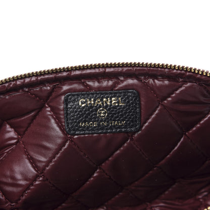 Chanel Caviar Quilted Long Cosmetic Case Black 6 of 9