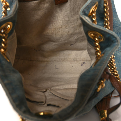 Gucci Denim Medium Soho Chain Shoulder Bag Blue 5 of 12