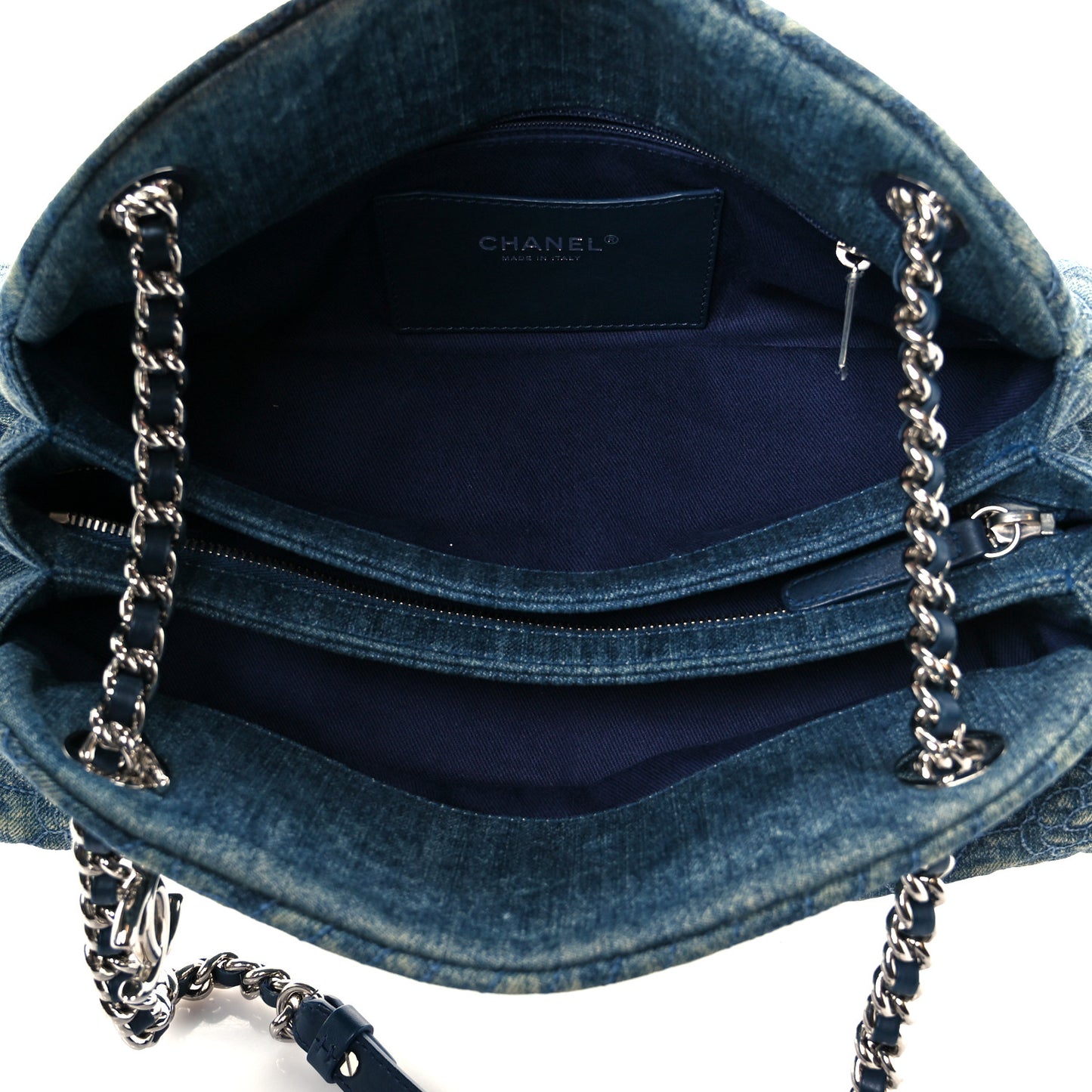 Denim Camellia Embroidered Just Mademoiselle