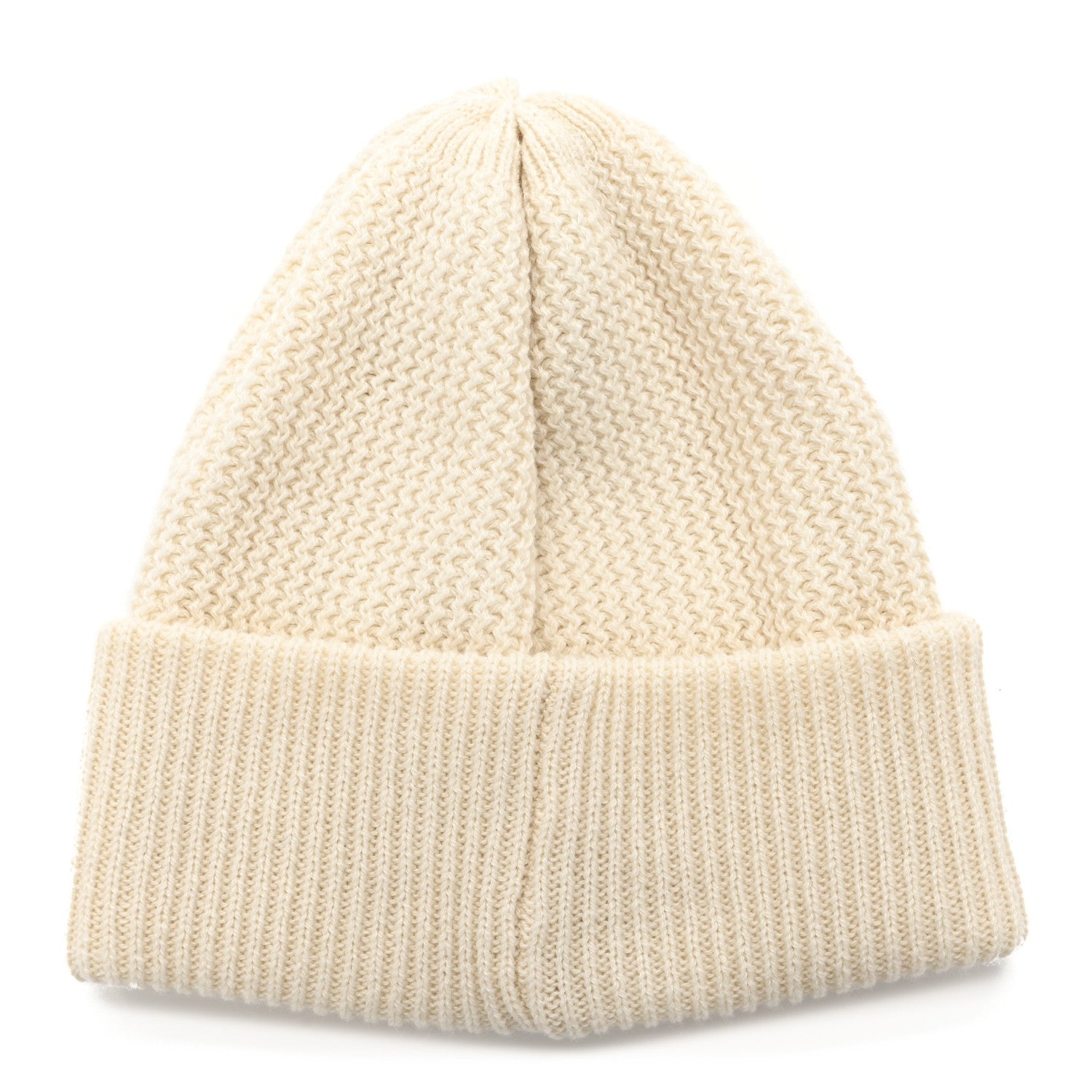 Chanel Cashmere Sequin Logo Beanie Hat Ivory Gold 3 of 6