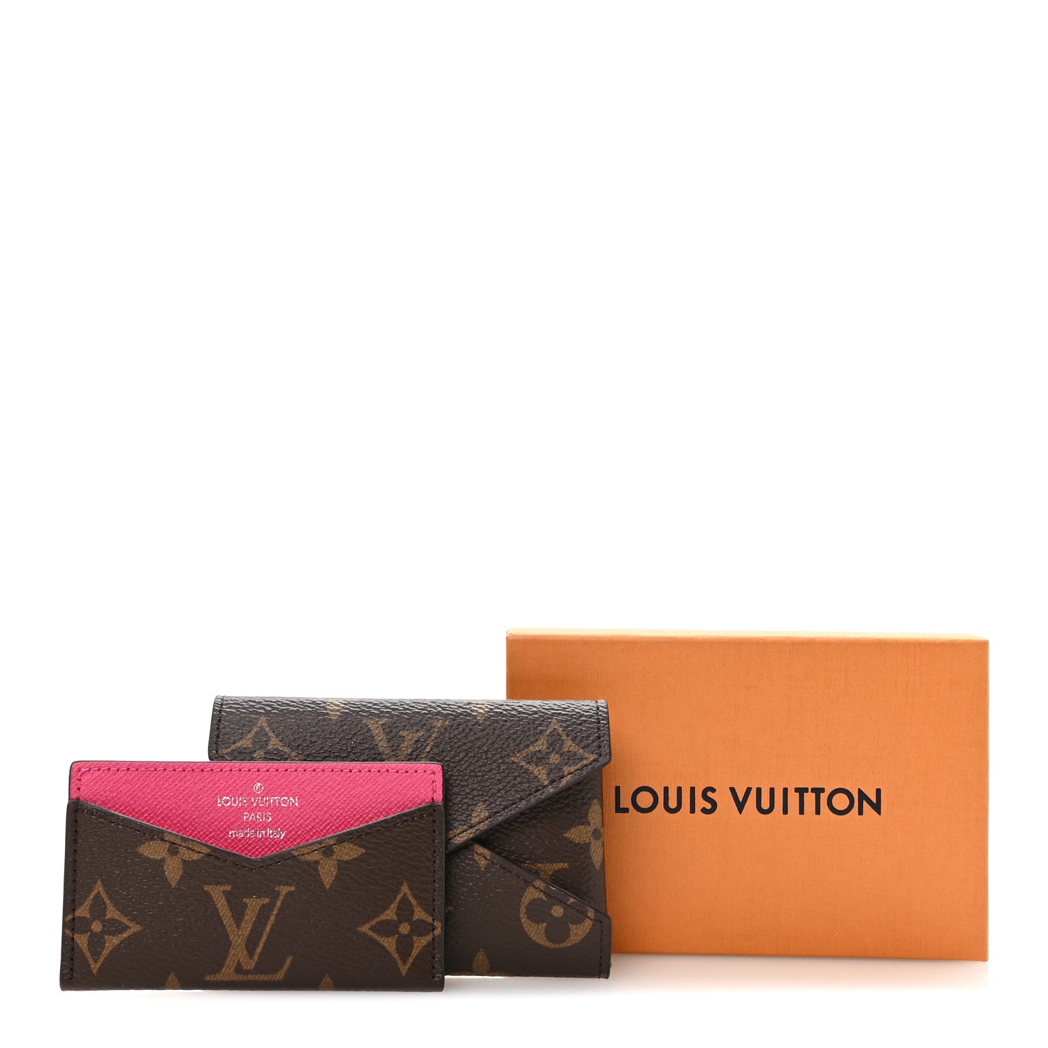 Louis Vuitton カードケース ブラウン・ピンク Louis Vuitton Monogram LV Colormania Kirigami Card Holder