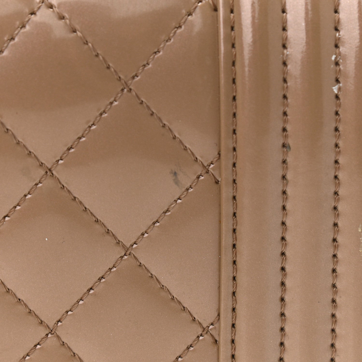 Chanel Iridescent Patent Quilted Small Boy Flap Beige 15 of 18