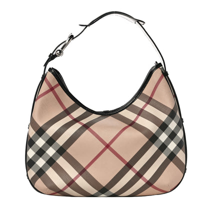 Burberry Nova Check Small Barton Hobo Black 1 of 11