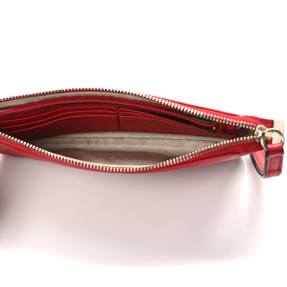 Gucci Pebbled Calfskin Soho Wristlet Vibrant Red 5 of 10