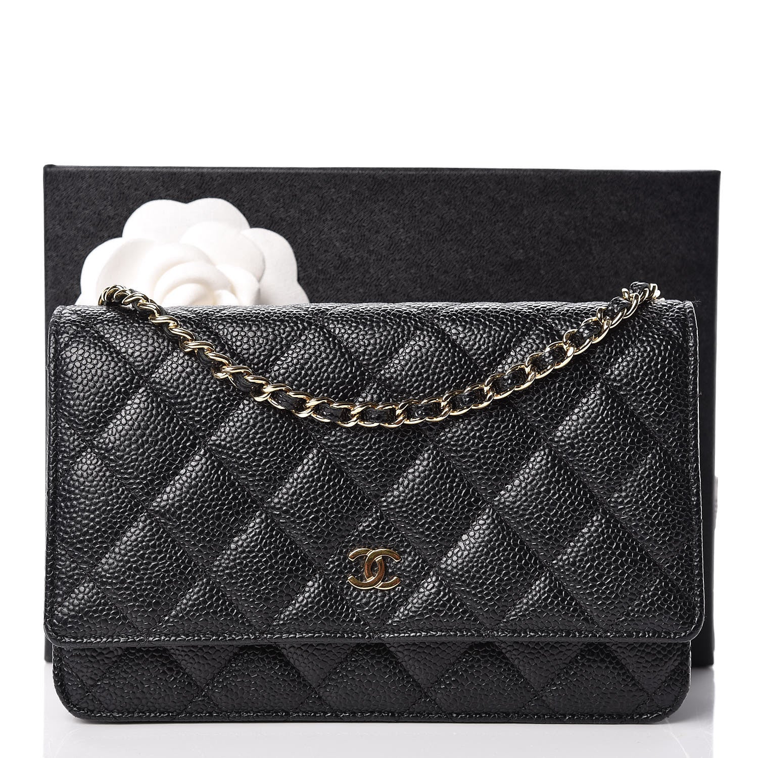 Chanel Caviar Quilted Wallet On Chain WOC Black 12 of 12