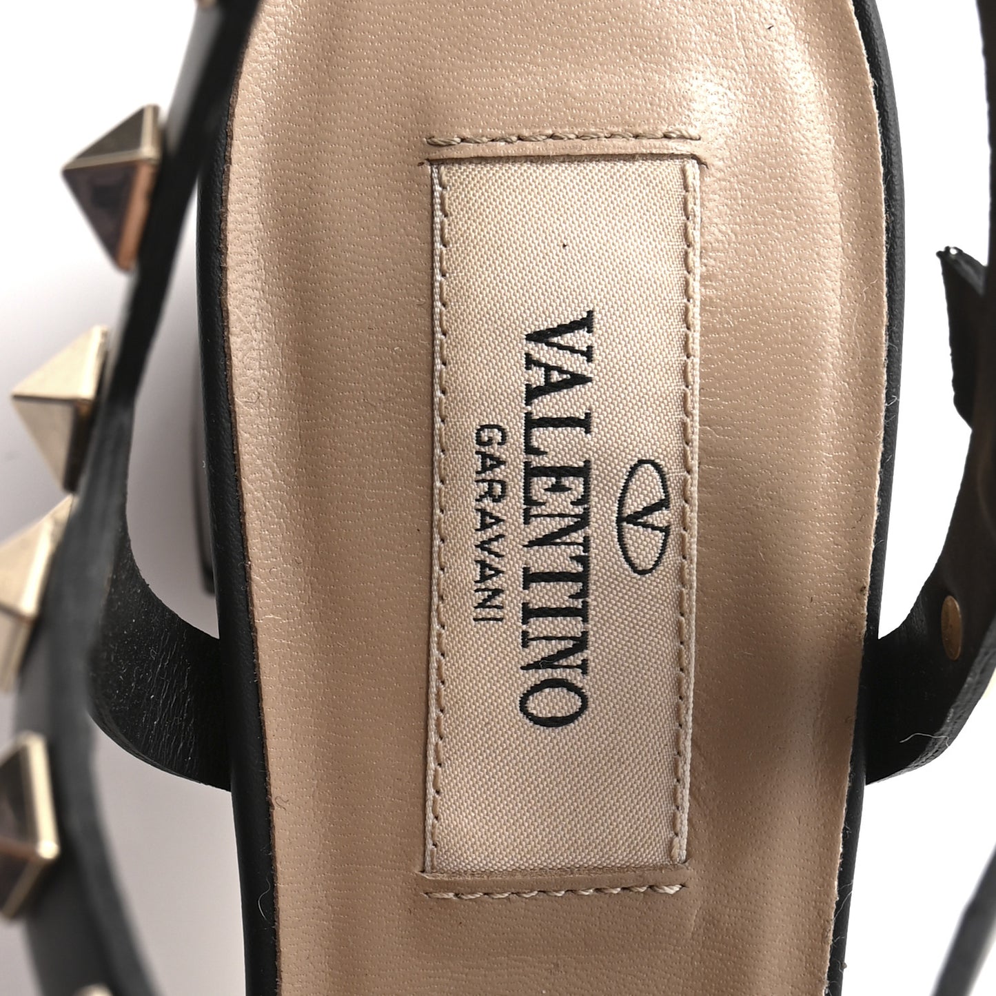 Calfskin Rockstud 60mm City Sandals 36 Black