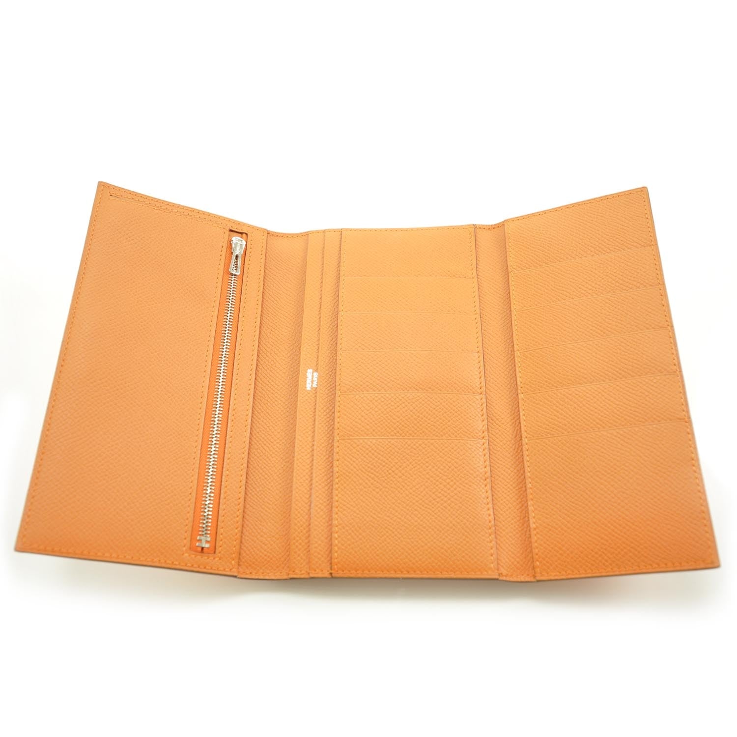 Hermes Veau Epsom Bearn Wallet Orange 6 of 9