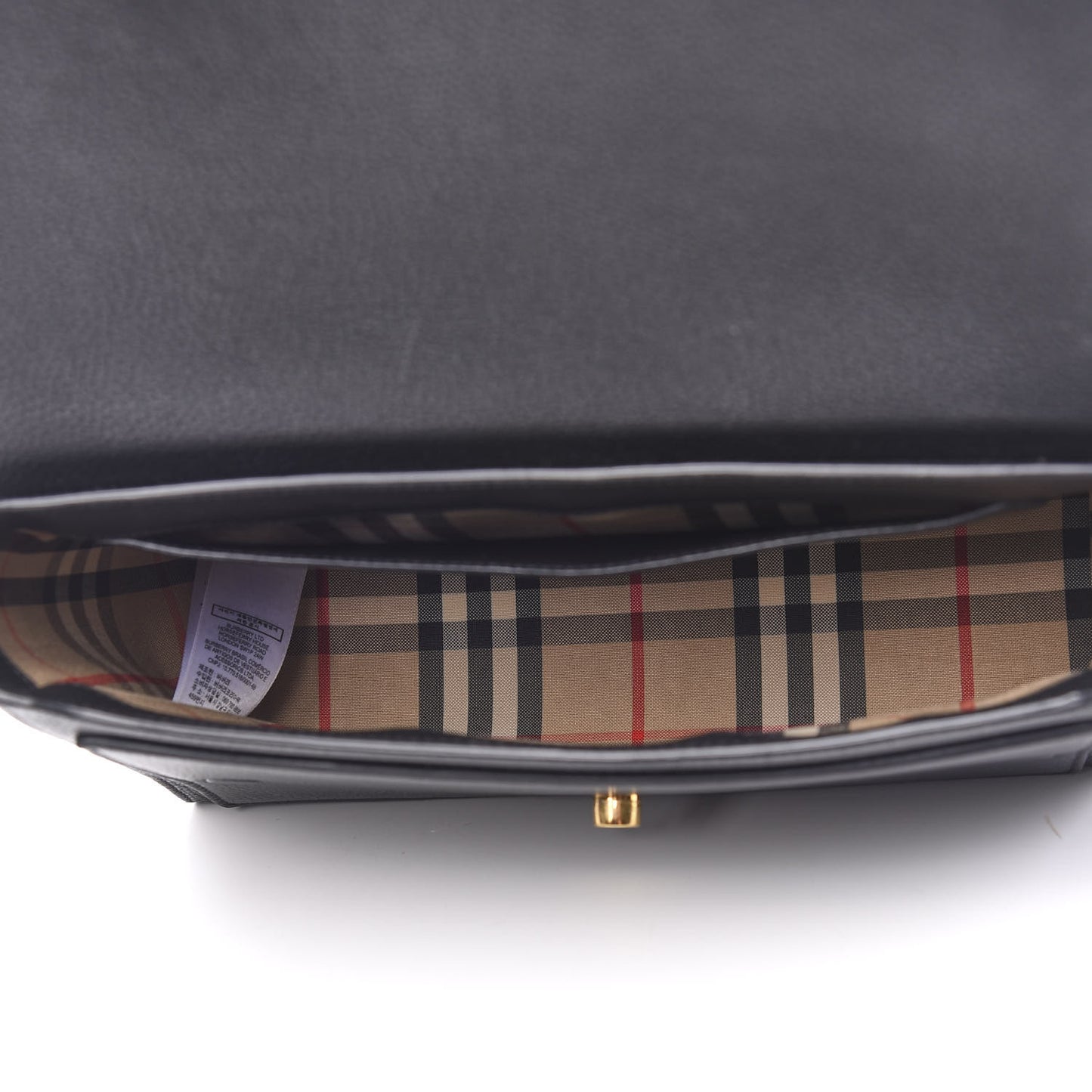 Grainy Calfskin Note Crossbody Bag Black