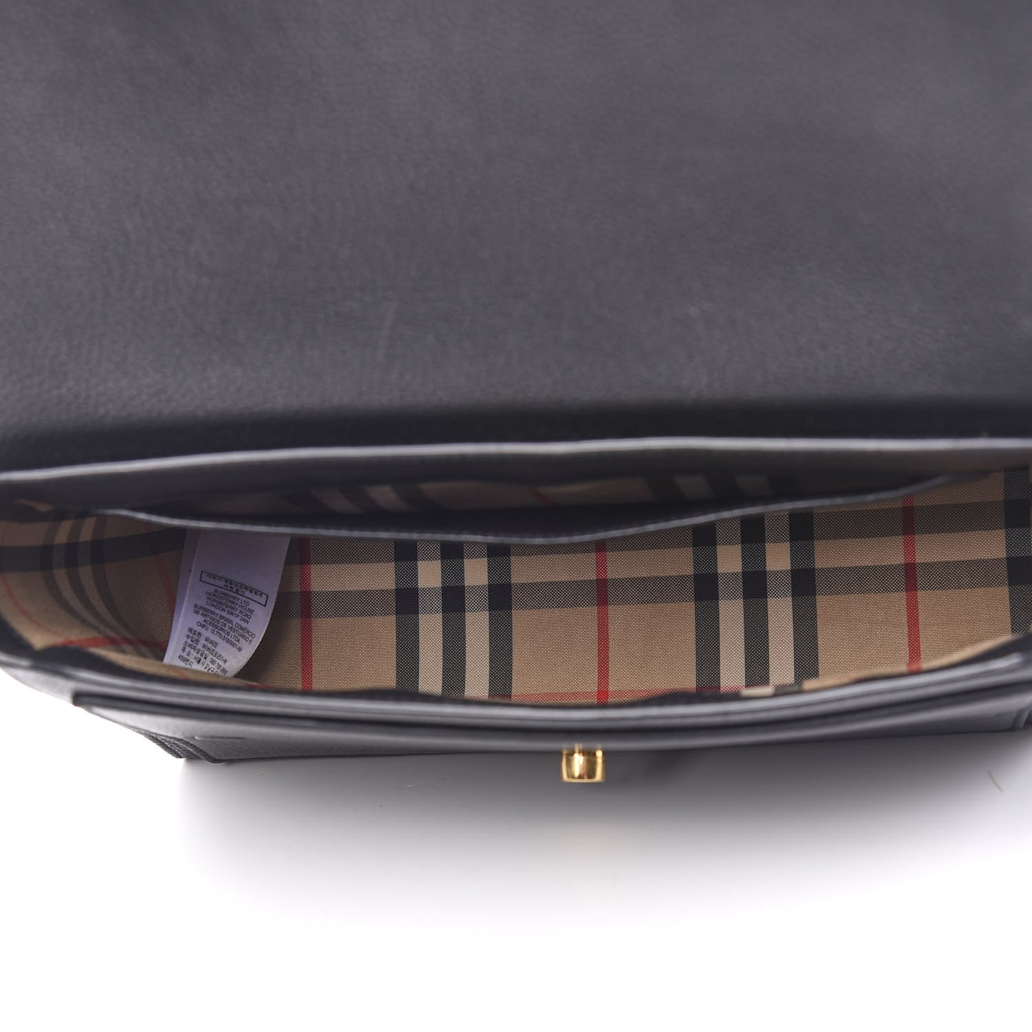 Burberry Grainy Calfskin Note Crossbody Bag Black 4 of 9