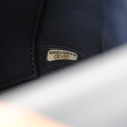 Chanel Caviar Lizard Quilted Small Coco Handle Flap Navy 7 of 8