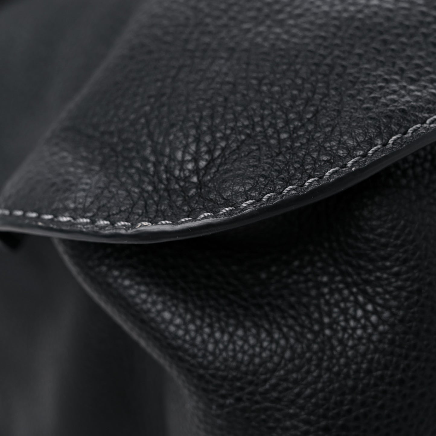 Calfskin Large Marcie Satchel Black