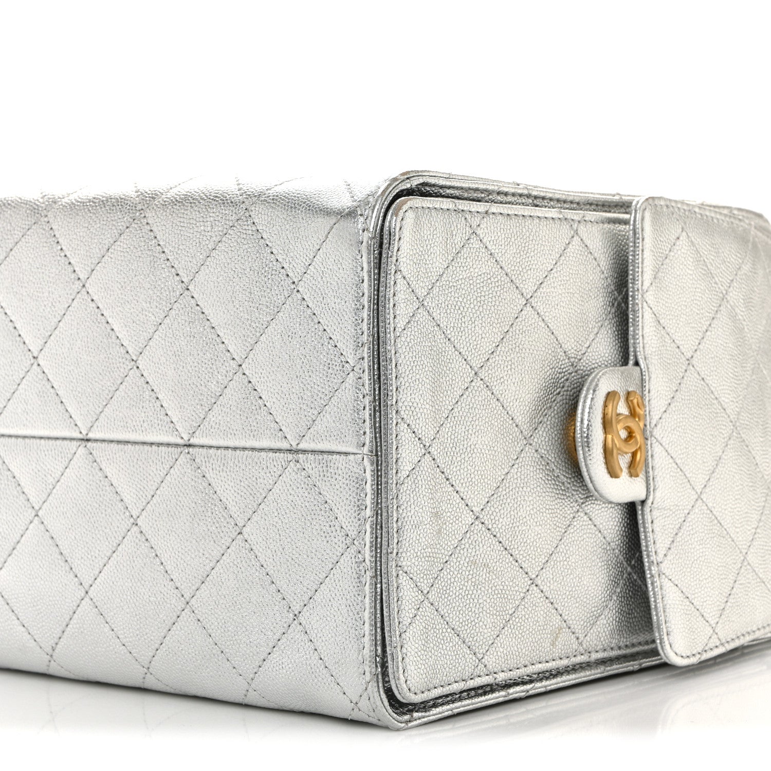 Chanel Metallic Caviar Quilted Medium Chanel 25 Handbag Silver 10 of 11