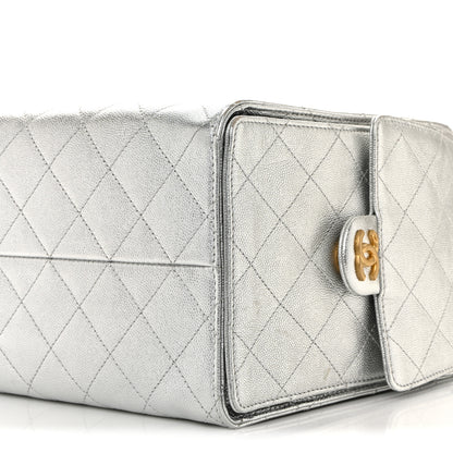 Chanel Metallic Caviar Quilted Medium Chanel 25 Handbag Silver 10 of 11