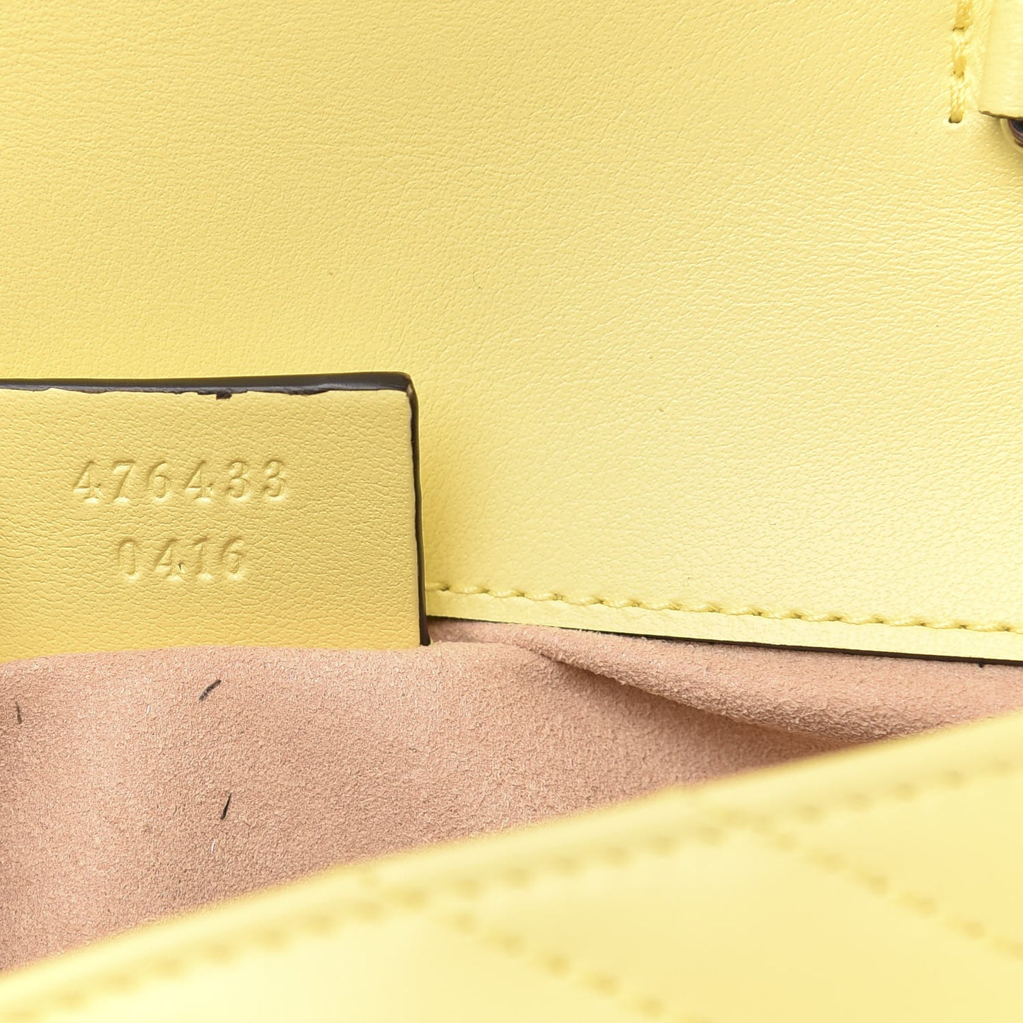Calfskin Matelasse Super Mini GG Marmont Shoulder Bag Banana