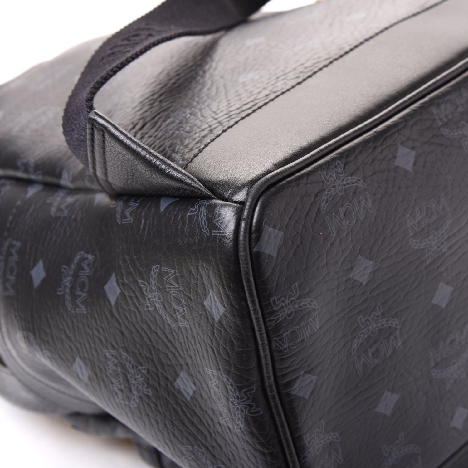 MCM Visetos Studded Medium Stark M Backpack Black 7 of 11