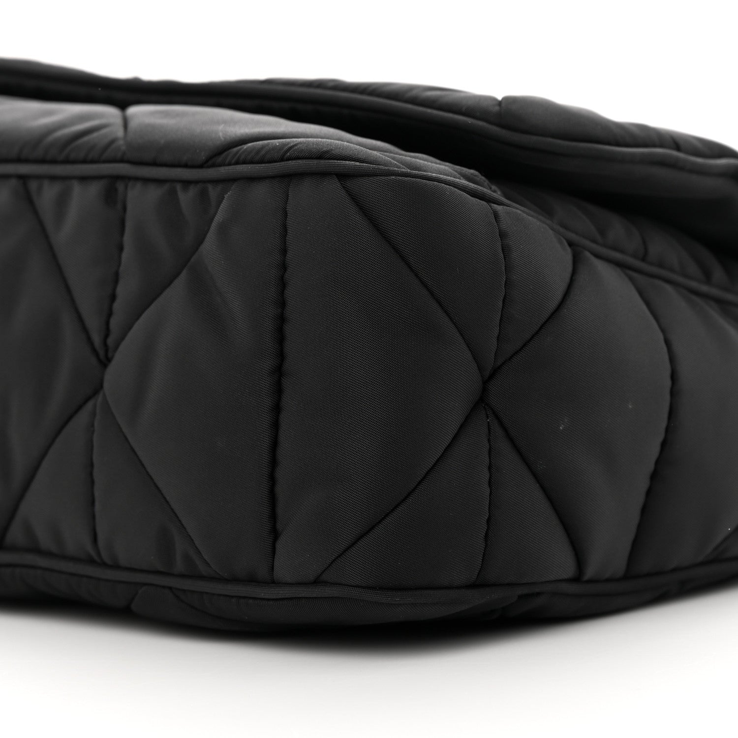 Prada Re-Nylon Quilted Padded Flap Shoulder Bag Black 12 of 18