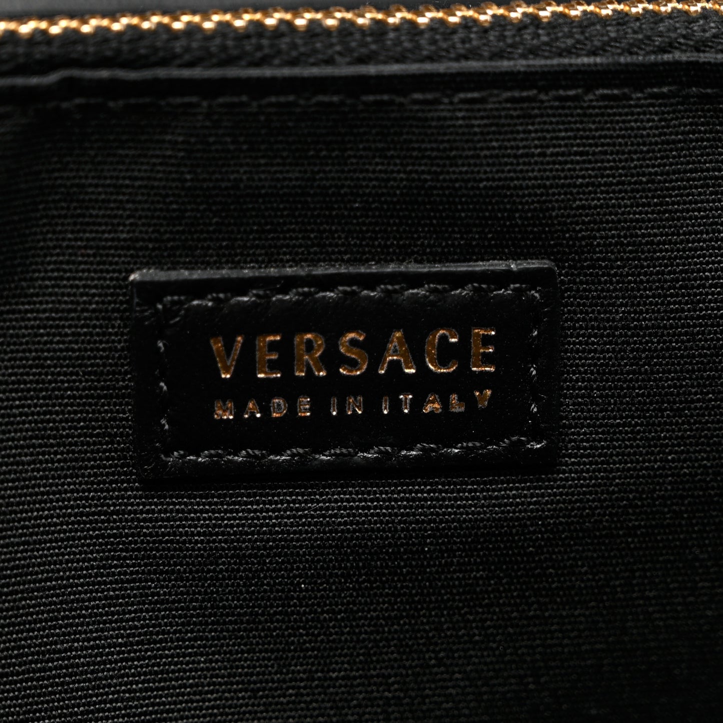 Lambskin Quilted Medusa Wallet On Chain Crossbody Black