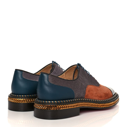 Christian Louboutin Calf Hair Suede Chain Trim Womens Latcho Oxfords 36 Multicolor 4 of 7