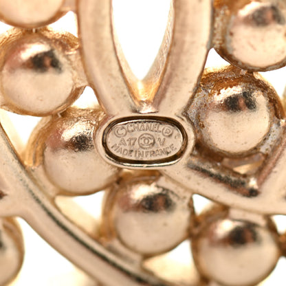 Chanel Crystal Baguette Pearl CC Brooch Gold 4 of 4