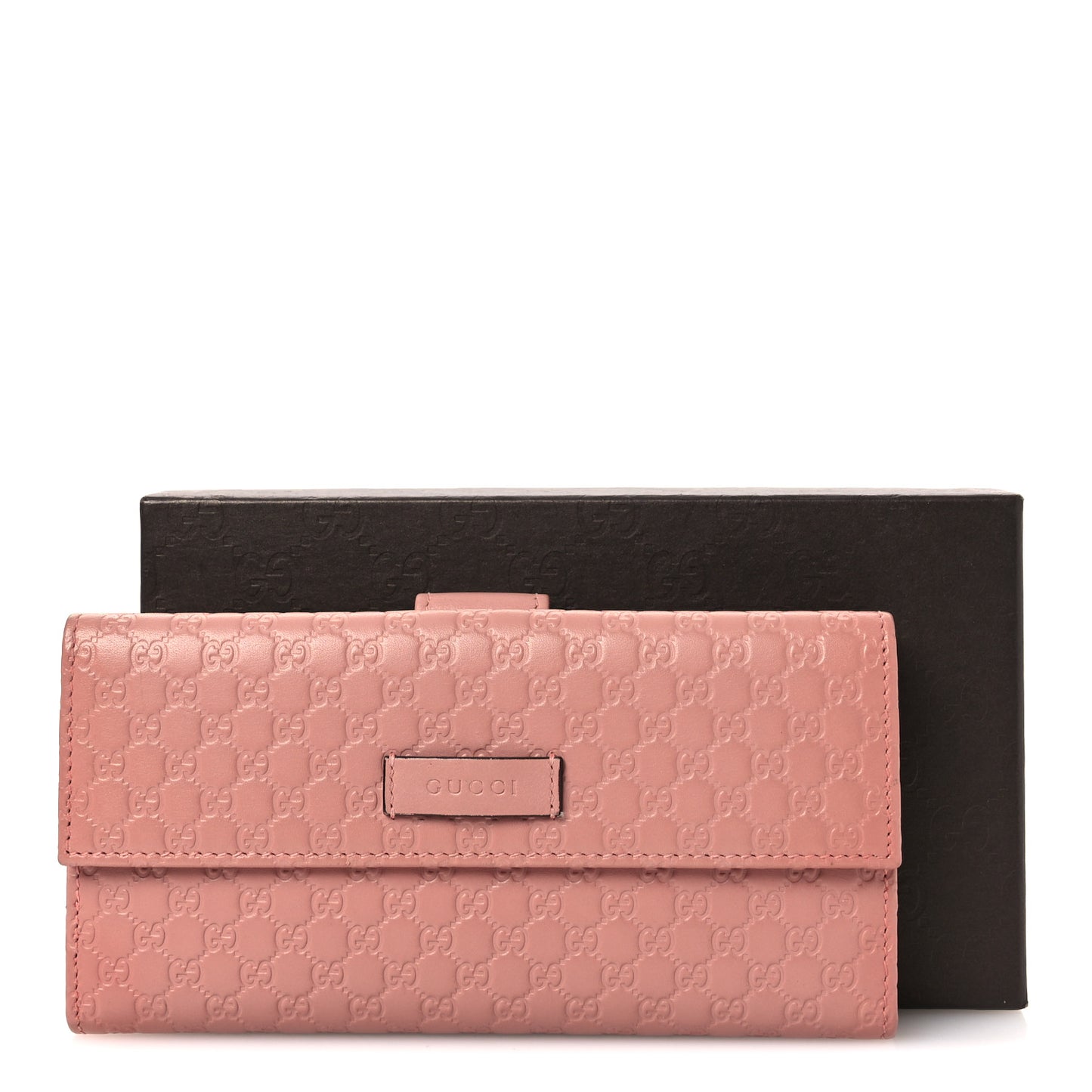 Microguccissima Continental Flap Wallet Soft Pink