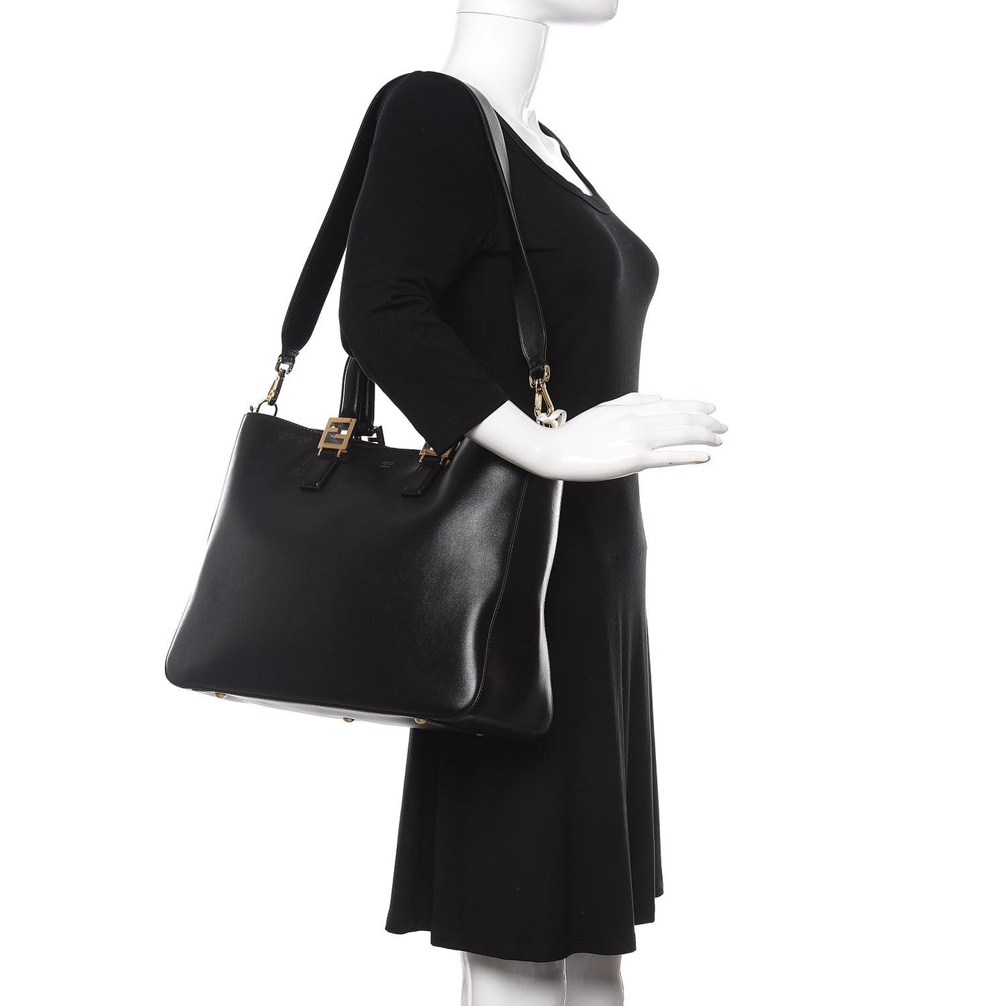 Vitello Glacier Medium FF Tote Black