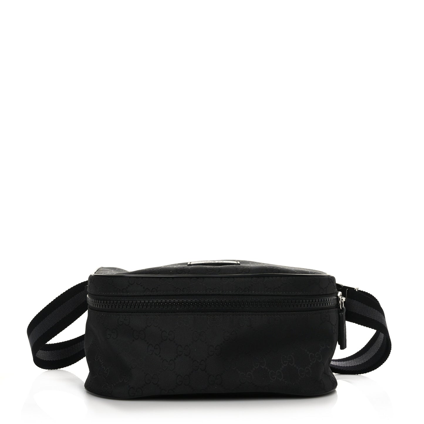 Nylon Monogram Fanny Pack Belt Bag Black