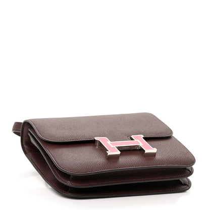 Hermes Epsom Enamel Constance 18 Rouge Sellier Framboise 4 of 16