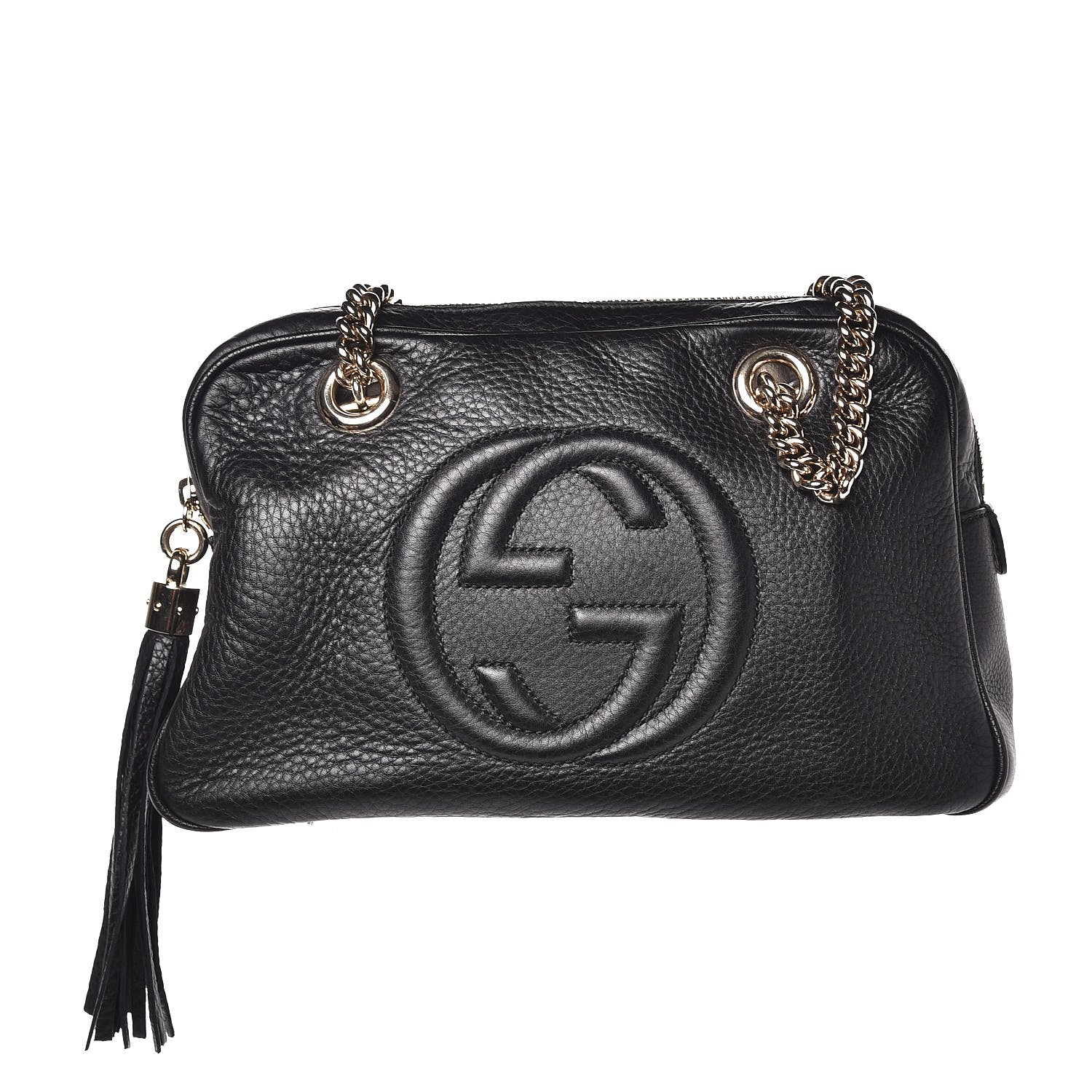 Gucci Pebbled Calfskin Small Soho Bowler Black 1 of 7