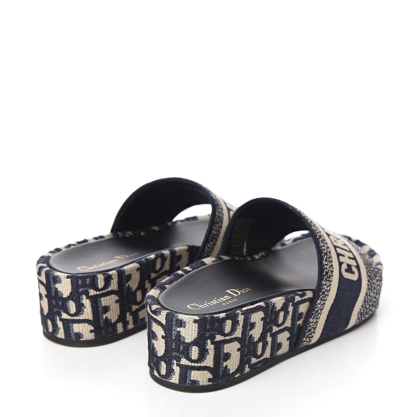 Oblique D-Way Platform Sandal 37 Deep Blue