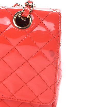 Chanel Patent Calfskin Quilted Valentine Charms Medium Single Flap Red 14 of 19