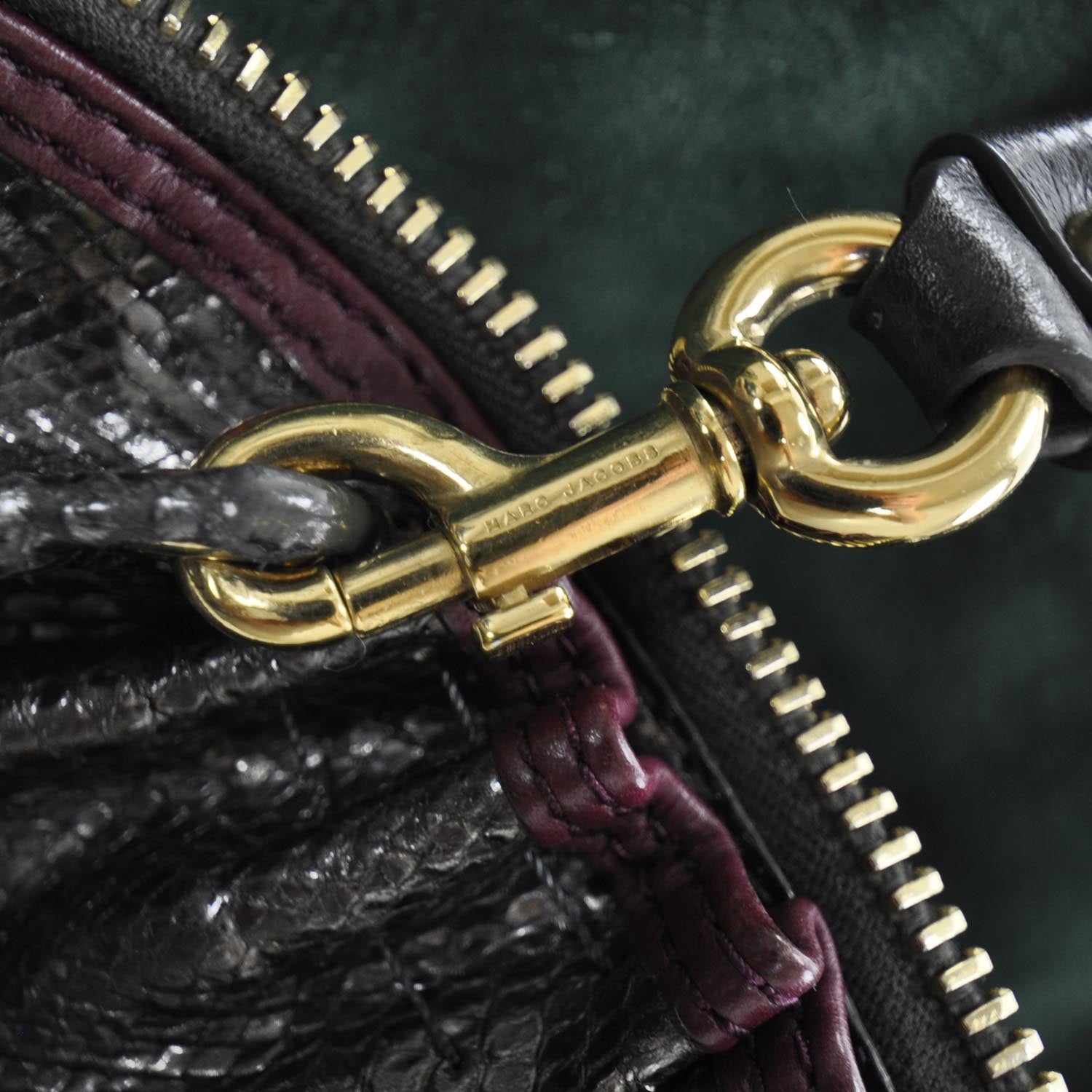 Marc Jacobs Python Capra Satchel Anthracite 9 of 12