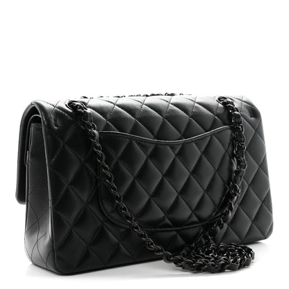 Chanel Lambskin Quilted Medium Double Flap So Black 3 of 11