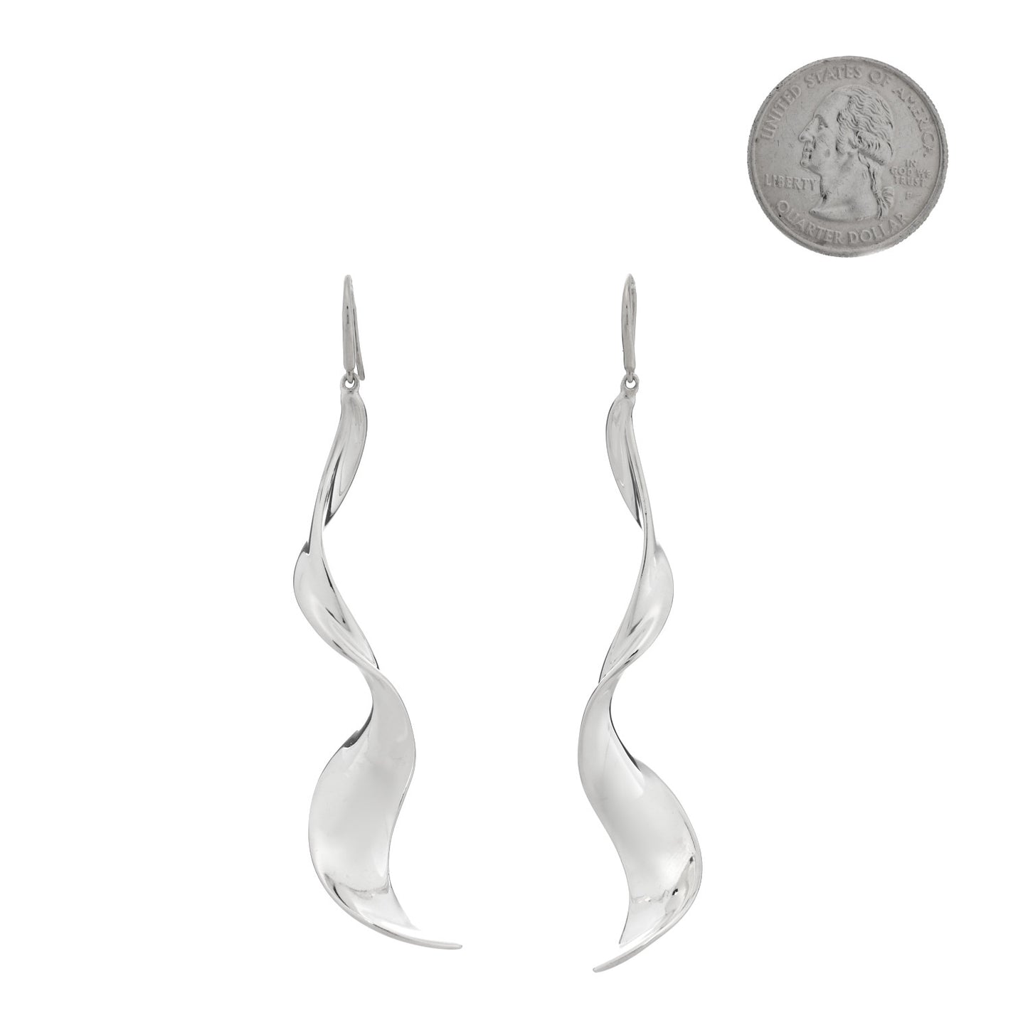 Sterling Silver Frank Gehry Orchid Drop Earrings