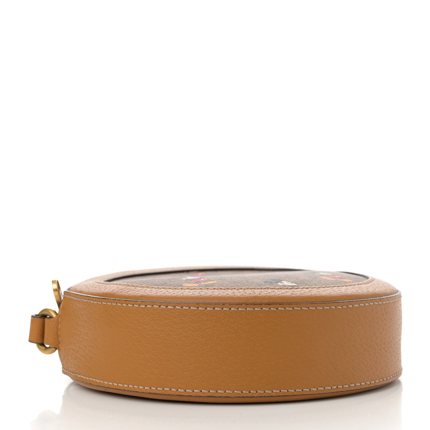 Gucci X DISNEY Mini Vintage GG Supreme Monogram Mickey Mouse Round Shoulder Bag Beige Vintage Sun Oil 4 of 12