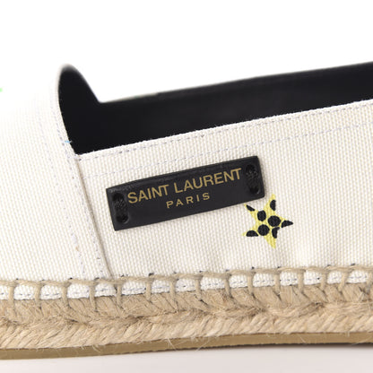 Saint Laurent Canvas Solaris Fun Star Espadrilles 39 9 of 10