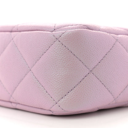 Chanel Iridescent Caviar Quilted Mini My Perfect Camera Case Pink 10 of 11
