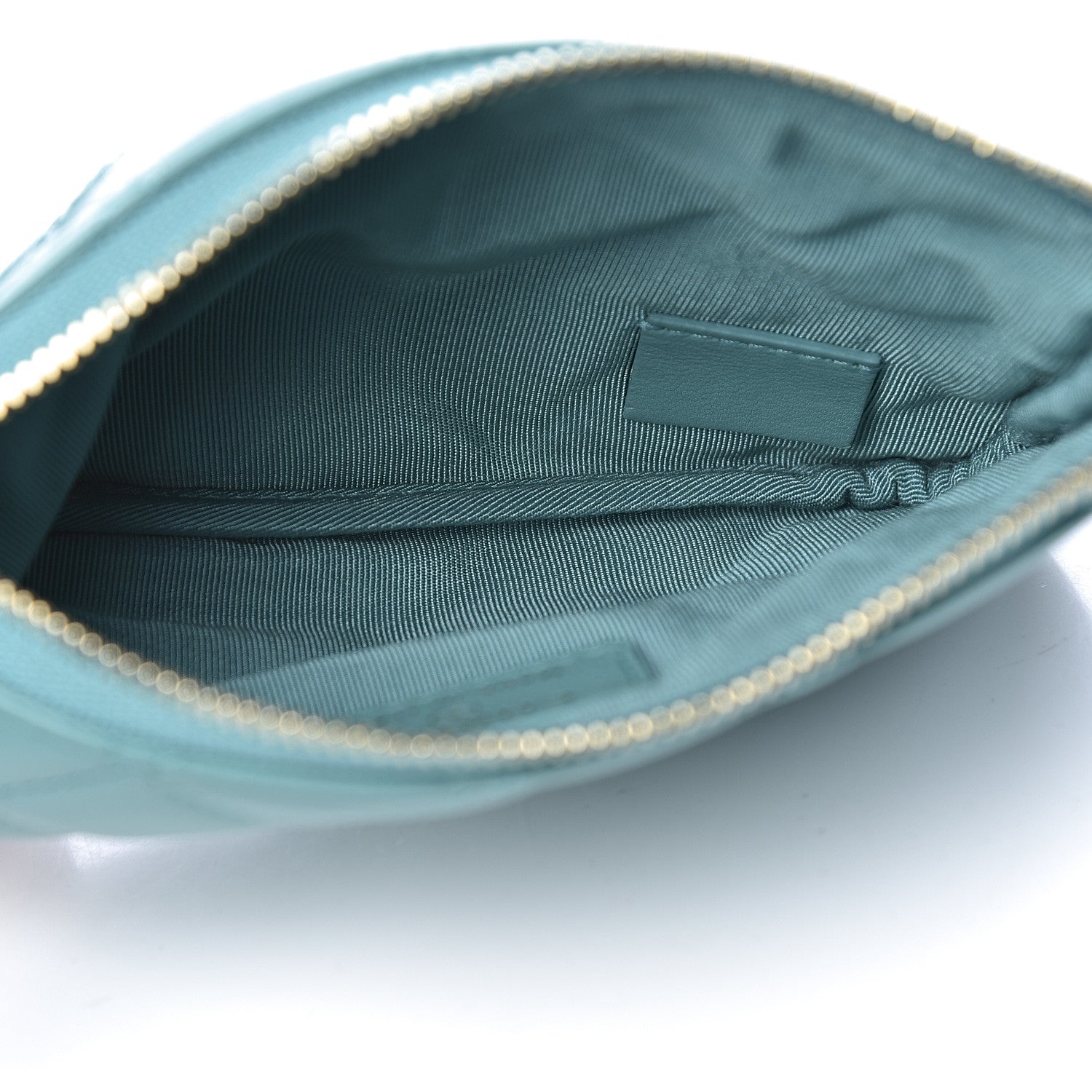 Chanel Lambskin Quilted Small Cosmetic Case Green 5 of 10