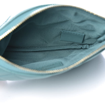 Chanel Lambskin Quilted Small Cosmetic Case Green 5 of 10