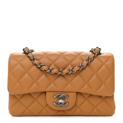 Chanel Lambskin Quilted Mini Rectangular Flap Camel 1 of 10